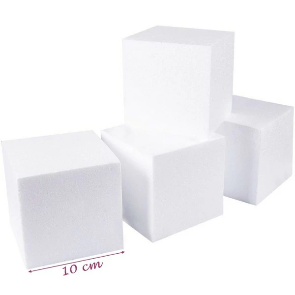 Bon marché ❤️ Lealoo® Supports Divers En Polystyrène Lot De 6 Petits Blocs En Polystyrène, Dimensions Du Cube. 10 X 10 X 10 Cm, Cubes Support Carré à Déc 🧨 – Image 3
