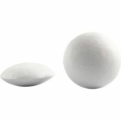 Nouveau ⌛ Creativ Company Boules Polystyrène Ronds En Polystyrène - Blanc - 7,5 Cm - 10 Pcs 🥰