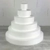 Meilleure affaire 👏 Lealoo® Disque Polystyrène Pièce Montée Wedding Cake, Hauteur 52 Cm, Base Ø 60cm à 10cm, 6 étages En Polystyrène ⌛
