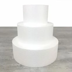 Meilleure vente ✔️ Lealoo® Disque Polystyrène Petite Pièce Montée En Polystyrène, Base Ø 20cm à 10cm, 3 Disques De 7cm De Haut, Hauteur Totale 21c ❤️