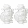 Meilleure vente 🔔 Artif Supports Divers En Polystyrène Lot De 2 Père-Noël En Polystyrène, 18 Cm, Saint Nicolas En Styropor Blanc 🧨