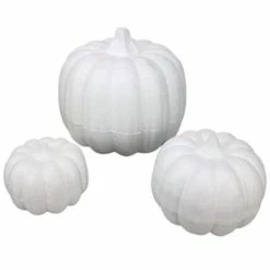 Budget ✔️ Lealoo® Supports Divers En Polystyrène Lot De 3 Citrouilles En Polystyrène, Dim. 5,3cm, 7cm, 10,5cm, Courges Légumes D'automne A Customiser 😉