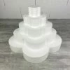 Meilleure vente 🌟 Lealoo® Disque Polystyrène Pièce Montée Fleur En Polystyrène Plein, Hauteur 35 Cm, Support 5 étages De 7 Cm, Base Du Socle 50 C 👍