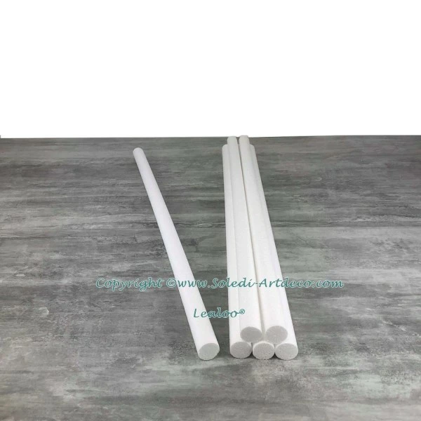 Promo ✔️ Lealoo® Supports Divers En Polystyrène Lot De 6 Cylindres Diam. 3 Cm X Haut. 80 Cm, En Polystyrène, Colonnes En Styropor Blanc Pour Présent ⭐ – Image 2