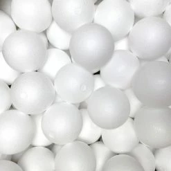 Offres 👏 Lealoo® Boules Polystyrène Gros Lot 100 Boules Pleines Diam. 8 Cm En Polystyrène, Sphères Styropor Blanc Densité Pro 🧨